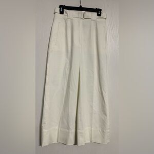 Banana Republic High Rise Belted Wide Leg Cropped Pants